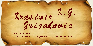 Krasimir Grijaković vizit kartica